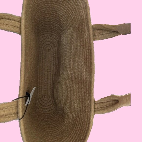 Boho Tassel Decor, Thick Wavy Braided Woven Beach Tote Bag, several colors - Picture 4 of 5